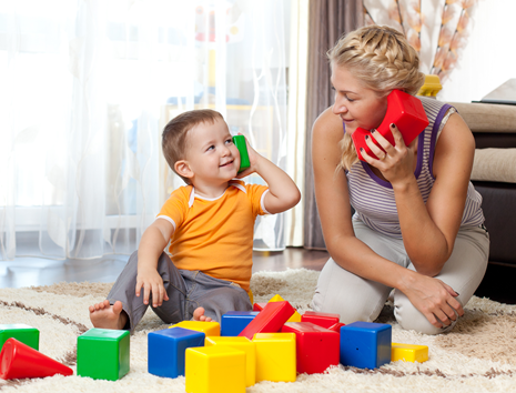 child with autism interacting with therapist